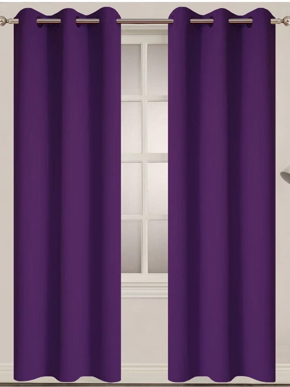 Purple Blackout Grommet Curtain Panel - Home Accents